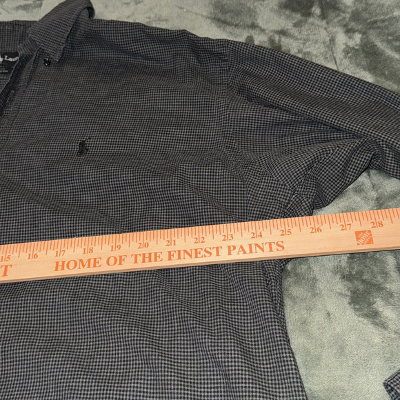 Ralph Lauren Blake Shirt Men's Large Black Houndstooth Long Sleeve Button-Down - Picture 6 of 7